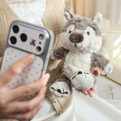 Grey Wolf Toy Soft Stuffed Animal Pillow Gift