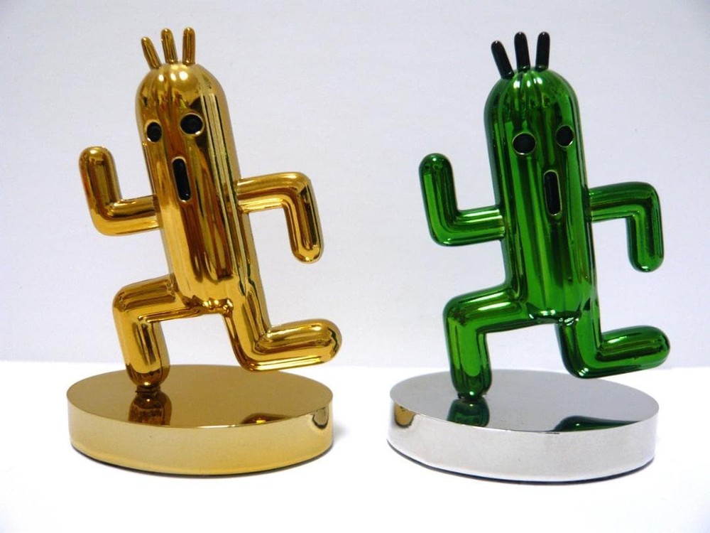 Square Enix Sabotender Final Fantasy Remake Bright Arts Gold Green 2 Pack