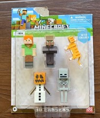 Mojang Studios Minecraft 5 pack of 3-D erasers/action figures (2024)–New