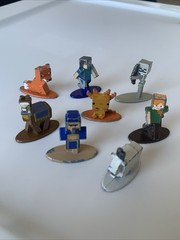 Minecraft Nano Metal Figures Jada Toys Metal Die Cast Mini figures Lot of 8