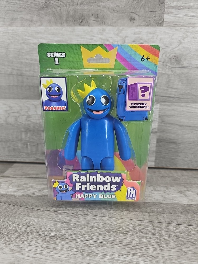 Rainbow Friends Happy Blue Posable Action Figure 5″ Series 1 PhatMojo