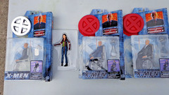 Lot of 4 X-Men the Movie 3 Professor Xavier 1 Rogue Action Figure 2000 Vintage