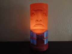 Retro Master Control MCP statue / lamp Glow Rd 3D Printed for Tron vintage style