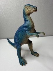 JARU Pachycephalosaurus Dinosaur Figure Blue Green Rubber Vinyl 8” #1083 Toy