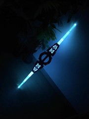 viral dual Lightsaber Glowing Laser Rotating Sword Toys Spark Spinning Sword Do