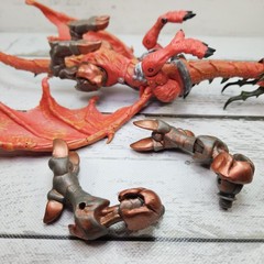 Mega Bloks Dragons Metal Ages Odaku Armory Slann Dragon 12″ Long Figure Read
