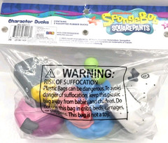 Nickelodeon 2025 NEW SPONGEBOB SQUAREPANTS RUBBER DUCKS 3PC SET New in Package