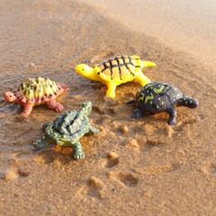 12pcs/set PVC Mini Sea Turtle Tortoise Toy Ocean Animal Figure Ornaments US