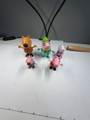 Peppa Pig Figure Lot Peppa George Daddy Pig Fox Character 5 PVC Toys