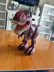 ZURU Robo Alive Red T-Rex Robotic Dinosaur Sound Walking Roaring Light Up Works!