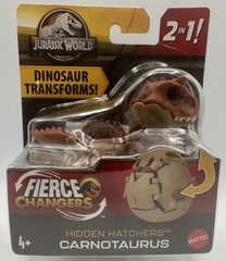 Jurassic World Dinosaur Egg to Carnotaurus Toy Hidden Hatchers 2 In 1 Ages 4+