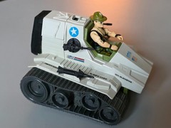 Vintage GI Joe Sgt. Slaughter with triple T Tank 1986 Hasbro