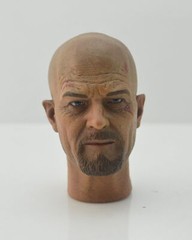 1/6 Scale Wounded Bryan Cranston Mr. White Head Carving Sculpt Model Toys