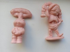 Garbage Pail Kids ADAM BOMB & THIN LYNN (Vintage 1986 Topps) Peach/Salmon Color