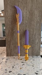 Demon Hunters Mira Spear Gokdo | 3D Printed Purple Gold Cosplay Prop Collectible