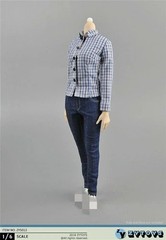 ZYTOYS ZY5012 1/6 Female Blue shirt & Jeans Pants Suit For 12″Figure Body