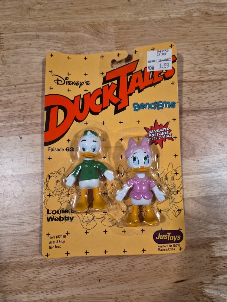 Webby & Louie Duck Vintage Walt Disney Ducktales Twistable Just Toys NEW figures