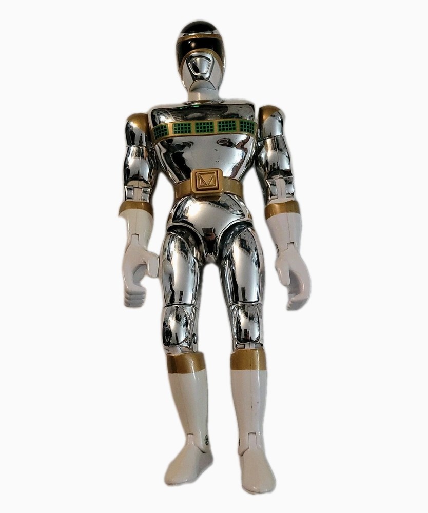 Bandai 1998 Power Rangers In Space 8″ Silver Ranger Action Figure