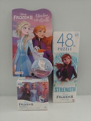 Disney Princess Frozen 2 Elsa Anna Olaf 48pc Puzzles, Magic Towel, Book Bundle