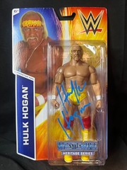 Hogan SIGNED WWE Wrestling Hulk Hogan Wrestlemania Heritage Series JSA COA