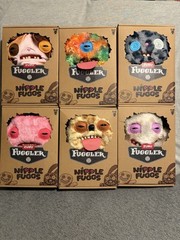 Lot of 6 Fuggler Nipple Fuggs Funny Ugly Monster 9″ Plush Toy Complete Set ✅ Out