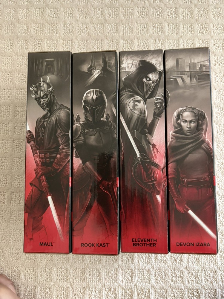 2026 Star Wars Black Shadow Lord MAUL, ROOK, ELEVENTH, DEVON, 6″ Hasbro Set