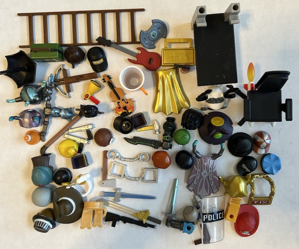 Roblox Weapons & Accessories 60 Items Lot Swords Body Parts Pistols Shield Hats