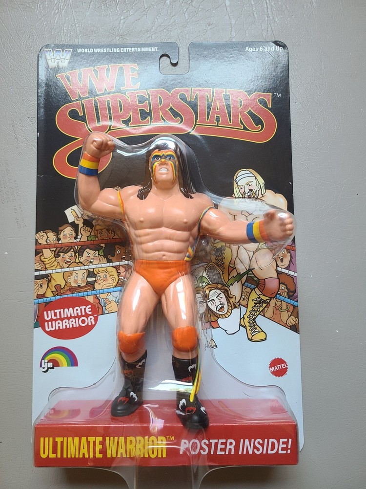 WWE LJN MATTEL SUPERSTARS ULTIMATE WARRIOR 8″ ACTION FIGURE BLACK CARD SHIPS NOW