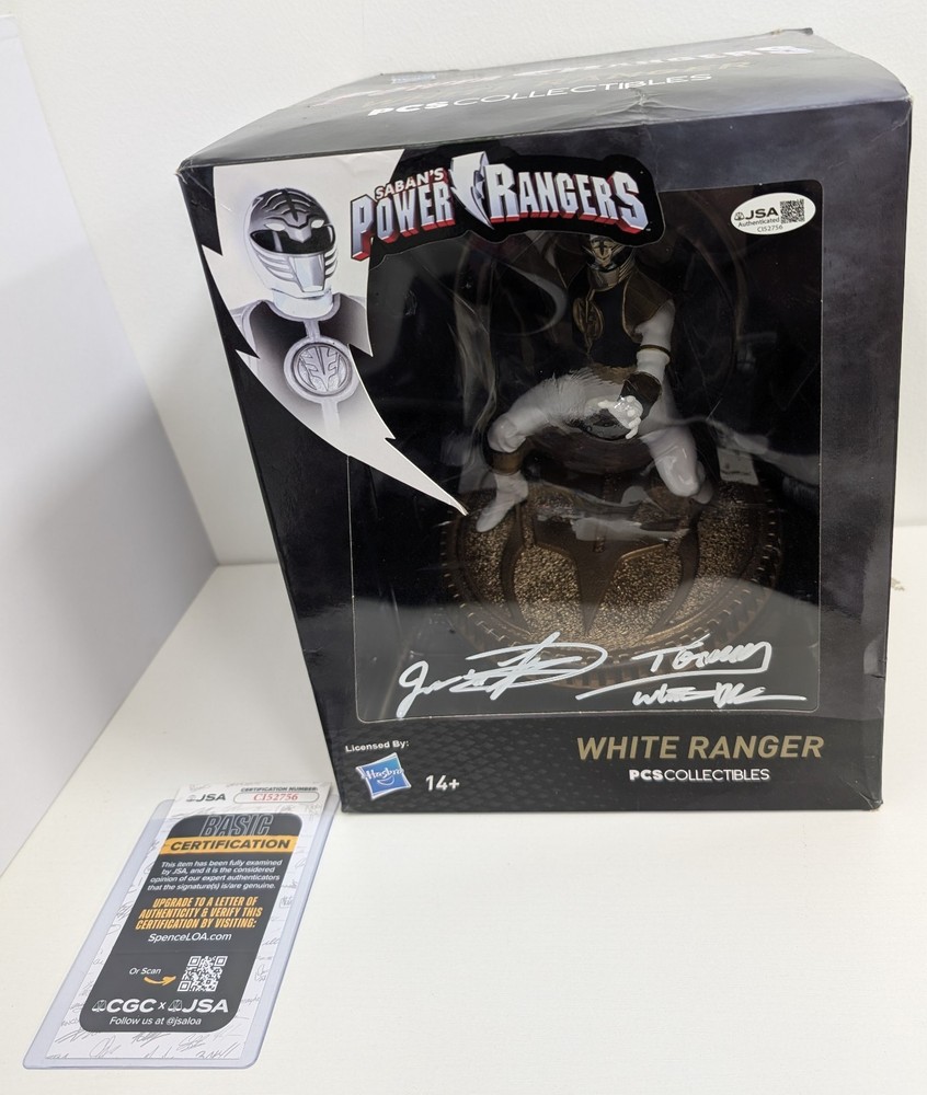 Power Rangers White Ranger Jason David Frank Autographed JSA Cert Figure Pcs