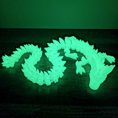 Glow in the Dark Crystal Dragon – 26″ Articulated Flexi Dragon
