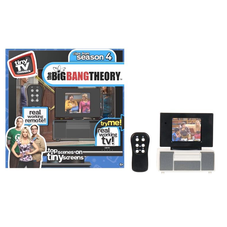 Big Bang Theory Tiny TV Classics Real Working TV And Remote Arcade Toys New