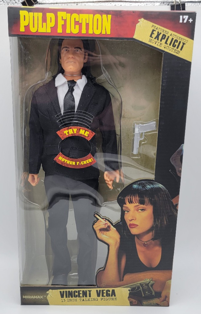Vincent Vega 13″ Pulp Fiction Action Figure [Explicit Talking] Beeline Creative