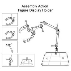 10Pc HG144 Adjustable Action Figure Display Holder Base Doll Model Support Stand