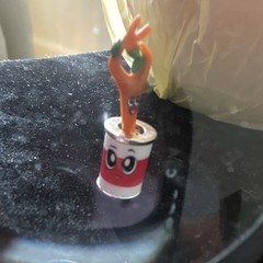 Figure Red White Green Silver Plastic Mini Can Design Lanky Box Bonkers Toy