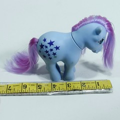 Vintage My Little Pony Blue Belle Italy Hasbro 1982 G1 Purple Stars