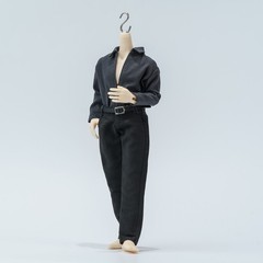 1/12 scale dark gray shirt suit w/ tie For 6” Figure BJD Mezco Marvel SHF ❶USA❶