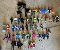 Vintage Batman Superman Joker XMen wolverine +The Shadow figures