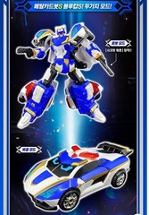 Metal Cardbot S Season2 BLUE COP S Transformer Robot Police Car Figure Toy