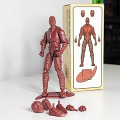 Vitruvian H.A.C.K.S. Fantasy Character Blanks Red Male Knight 1:18 Scale Action