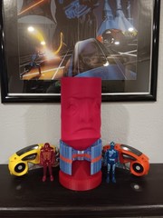 Retro Master Control MCP statue / lamp Glow Rd 3D Printed for Tron vintage style