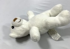 2006 Lil Luvables White Bear Spin Master Toy Teddy Fluffy Factory Hide Pocket