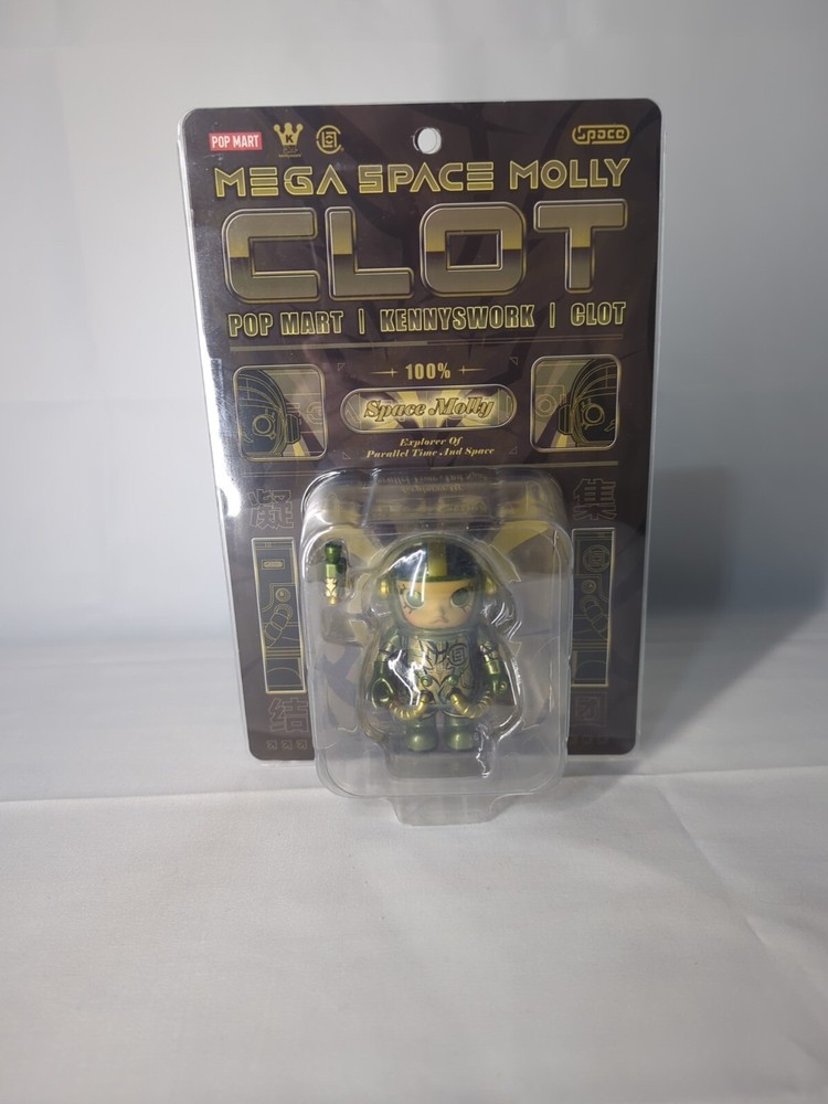 POPMART MEGA SPACE MOLLY 100% CLOT Green Thorns Toy Collectible FAST SHIP
