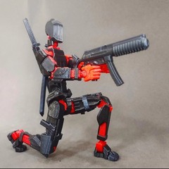 Titan 13 Action Figure Articulated Dummy 13 Robot w/ Weapons & Extra Hands