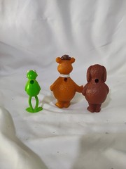 1977 1978 JIM HENSON MUPPETS FIGURES 3.5″ ROWLF Fozzie Kermit The Frog Lot of 3