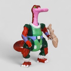 DINOSAUCERS QUACKPOT GLASSLITE BRAZIL VINTAGE FIGURE WITH 3D WEAPON RARE