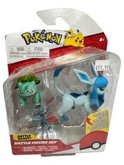 Pokemon Battle Figure Set:Bulbaaur, Sneasel, & Glaceon New, Sealed!/BOX ISSUE