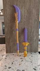 Demon Hunters Mira Spear Gokdo | 3D Printed Purple Gold Cosplay Prop Collectible