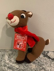 9 1/2″ 50 Years Rudolph The Red Nosed Reindeer Scarf Logo Soft Plush Dandee NWT