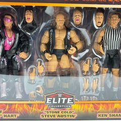 WWE Elite WrestleMania 13 Submission Match Bret Hart Steve Austin Ken Shamrock
