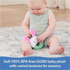Hop Little Bunnies Sensory Rattle for Babies 3 and Up Tactile Stimulation